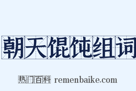 朝天馄饨组词是什么意思的图片